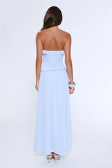 Hour Whispers Strapless Maxi Dress Blue