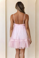 Luxe Enchantment Glitter Mini Dress Pink