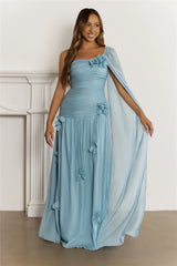 Silver Breeze One Shoulder Maxi Dress Mint