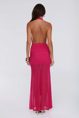 Born To Stand Out Halter Maxi Dress Pink