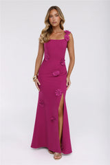 Moonlight Veil Maxi Dress Dark Pink
