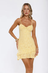 Lush Leisure Mini Dress Yellow