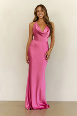 First Class Reverie Satin Maxi Dress Orchid