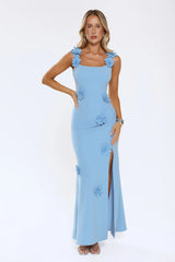Moonlight Veil Maxi Dress Blue