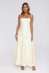 Sundown Siren Maxi Dress Yellow