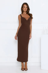 Imperial Glow Maxi Dress Chocolate