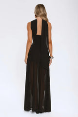 Formal Event Strapless Maxi Dress Black