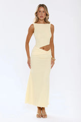 This Is The Look Mesh Maxi Dress Yellow