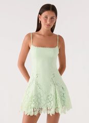 Florine Mini Dress - Pistachio