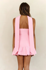Couture Soirée Strapless Mini Dress Pink