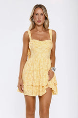 No Competition Mini Dress Yellow