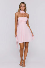 Hot Girl Holiday Strapless Mini Dress Pink