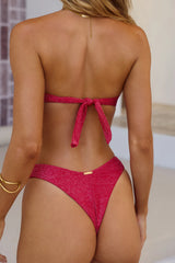 Midnight Palms Swim Top Wildberry