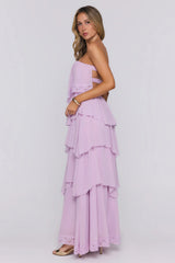Starlet Season Strapless Maxi Dress Lilac