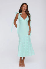 Whispering Petals Maxi Dress Mint