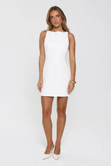 Pretty Professional Tailored Mini Dress White