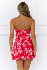 Sweet But Spicy Strapless Mini dress Red