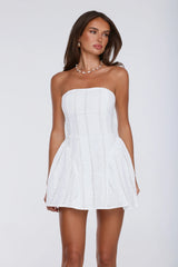 The Perfect Fit Strapless Mini Dress White