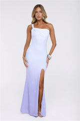 Sugar Petal Glow One Shoulder Maxi Dress Lilac