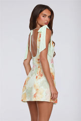 Floral Fling Mini Dress Green