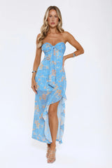 Feelings Like This Strapless Maxi Dress Blue