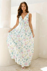 Peach Passion Maxi Dress Floral