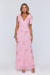 Soft Icon Energy Embellished Maxi Dress Pink