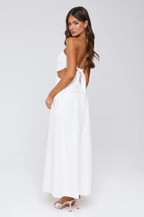 Soft Swoon Halter Maxi Dress Off White
