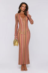 Crystal Coast Knit Maxi Dress Multi