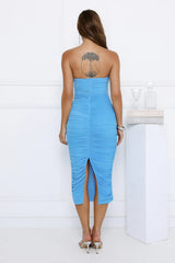 Soiree Minded Midi Dress Blue