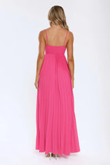 A Little Drama Strapless Maxi Dress Pink