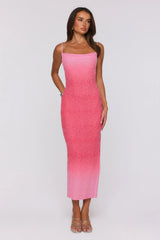 Honeyed Nights Ombre Maxi Dress Pink