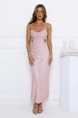 Sparkling Moment Maxi Dress Pink