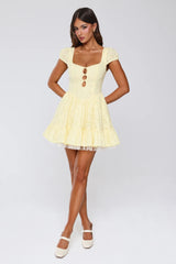 Endless Allure Mini Dress Yellow