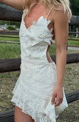 Midnight Run Mini Dress Vintage Cream