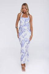 It Girl Moves Halter Maxi Dress White