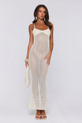 Brings The Heat Knit Maxi Dress Cream