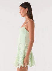 Florine Mini Dress - Pistachio