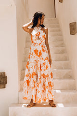 Sunny Whirl Maxi Dress Orange