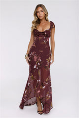Closet Highlight Maxi Dress Burgundy