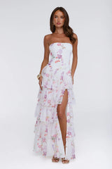 Styled For Sunshine Strapless Maxi Dress White