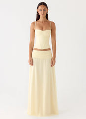 Natalya Maxi Skirt - Yellow