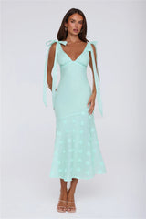 Whispering Petals Maxi Dress Mint