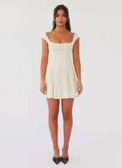 Isabella Denim Bustier Dress - Antique