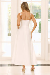 Honey Glitz Maxi Dress White