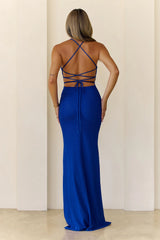 Starry Night Embellished Maxi Dress Blue