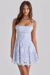 Bluebell Scallop Lace Broderie Anglais Mini Sundress