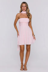Hot Girl Holiday Strapless Mini Dress Pink