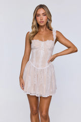 Femme Fling Lace Mini Dress White