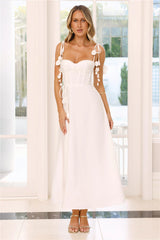 Honey Glitz Maxi Dress White